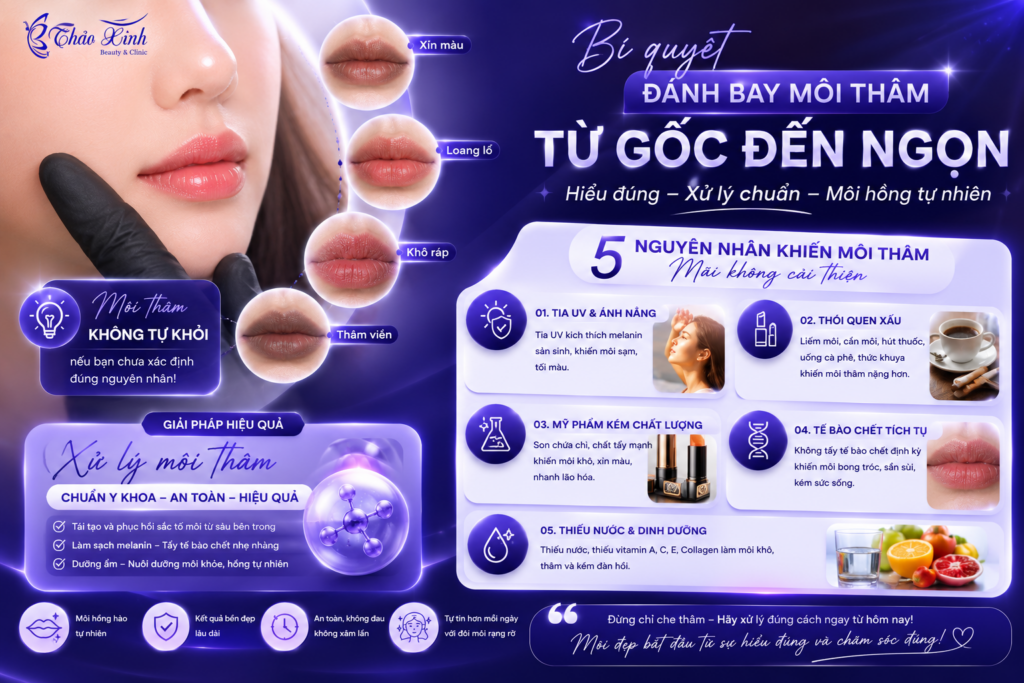 5 Nguyên Nhân Khiến Môi Thâm Mãi Không Cải Thiện Và Cách Khắc Phục 4