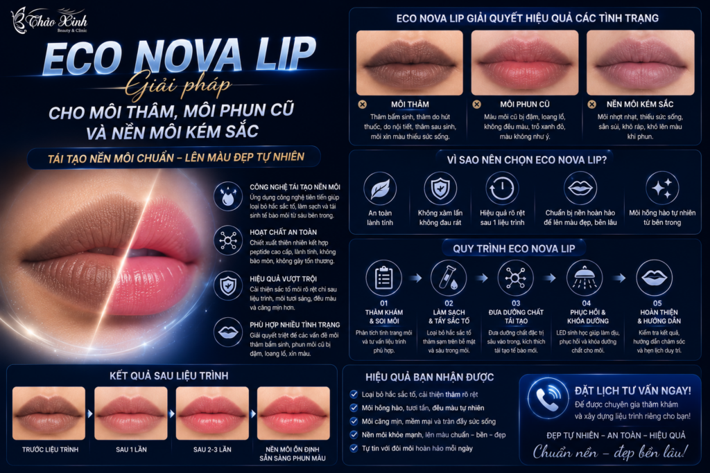 Eco Nova Lip – Giải pháp cho môi thâm, môi phun cũ và nền môi kém sắc 2