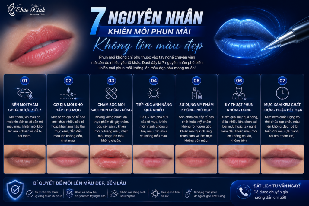 7 Nguyên Nhân Khiến Môi Phun Mãi Không Lên Màu Đẹp 2