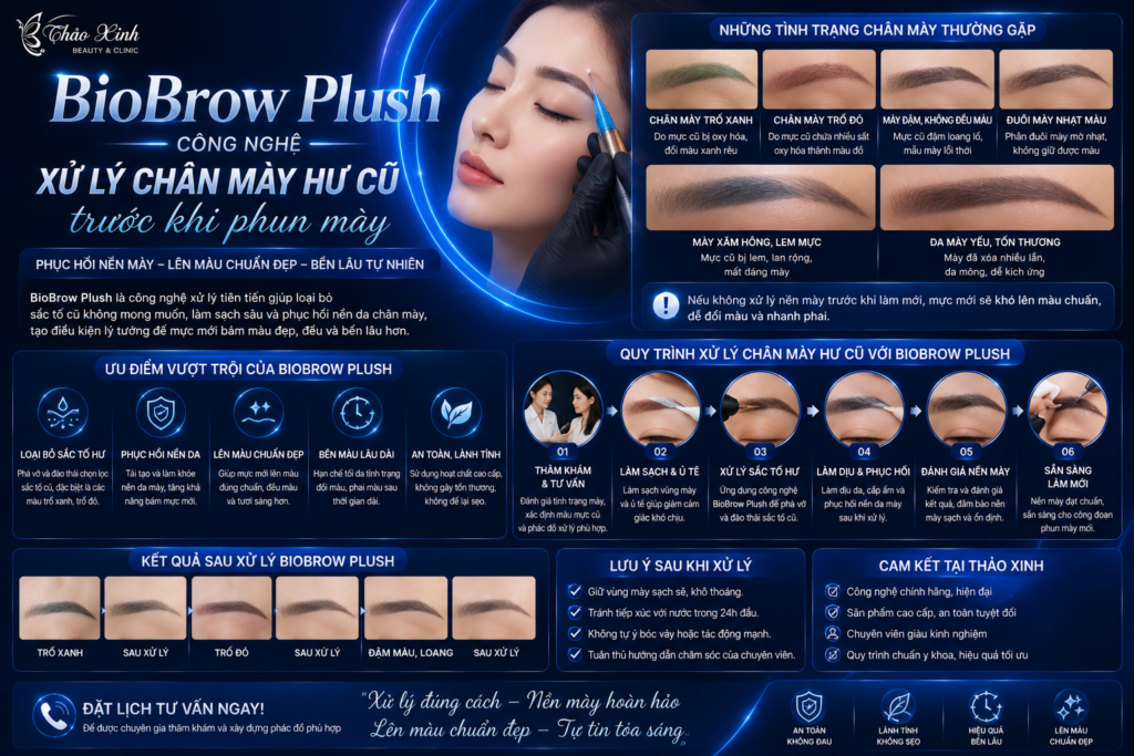 BioBrow Plush – Công nghệ xử lý chân mày hư cũ trước khi phun mày 2