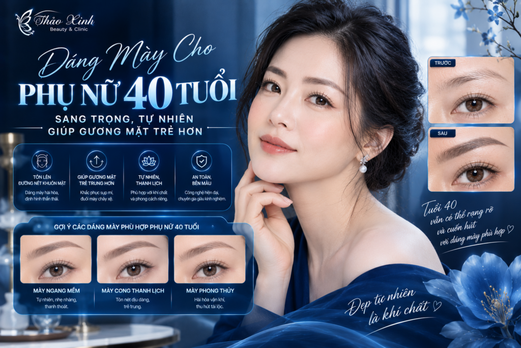 Dáng Mày Cho Phụ Nữ 40 Tuổi – Sang Trọng, Tự Nhiên Giúp Gương Mặt Trẻ Hơn 2