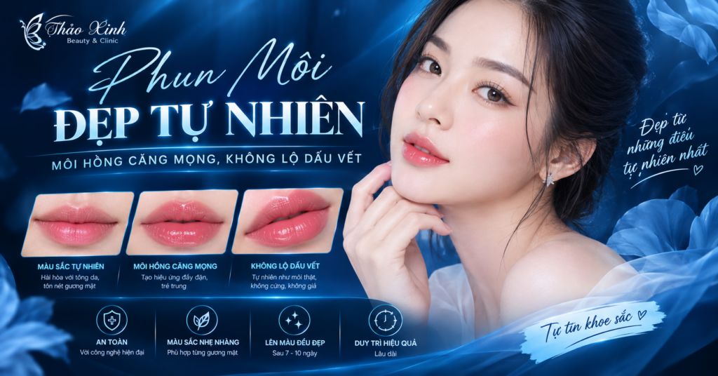 Phun Môi Đẹp Tự Nhiên – Môi Hồng Căng Mọng, Không Lộ Dấu Vết 2